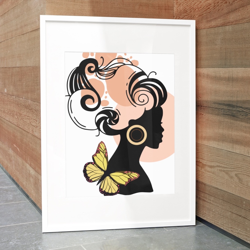 Modern Wall Art Print Tropical Girl Unframed - Picture 10 of 17
